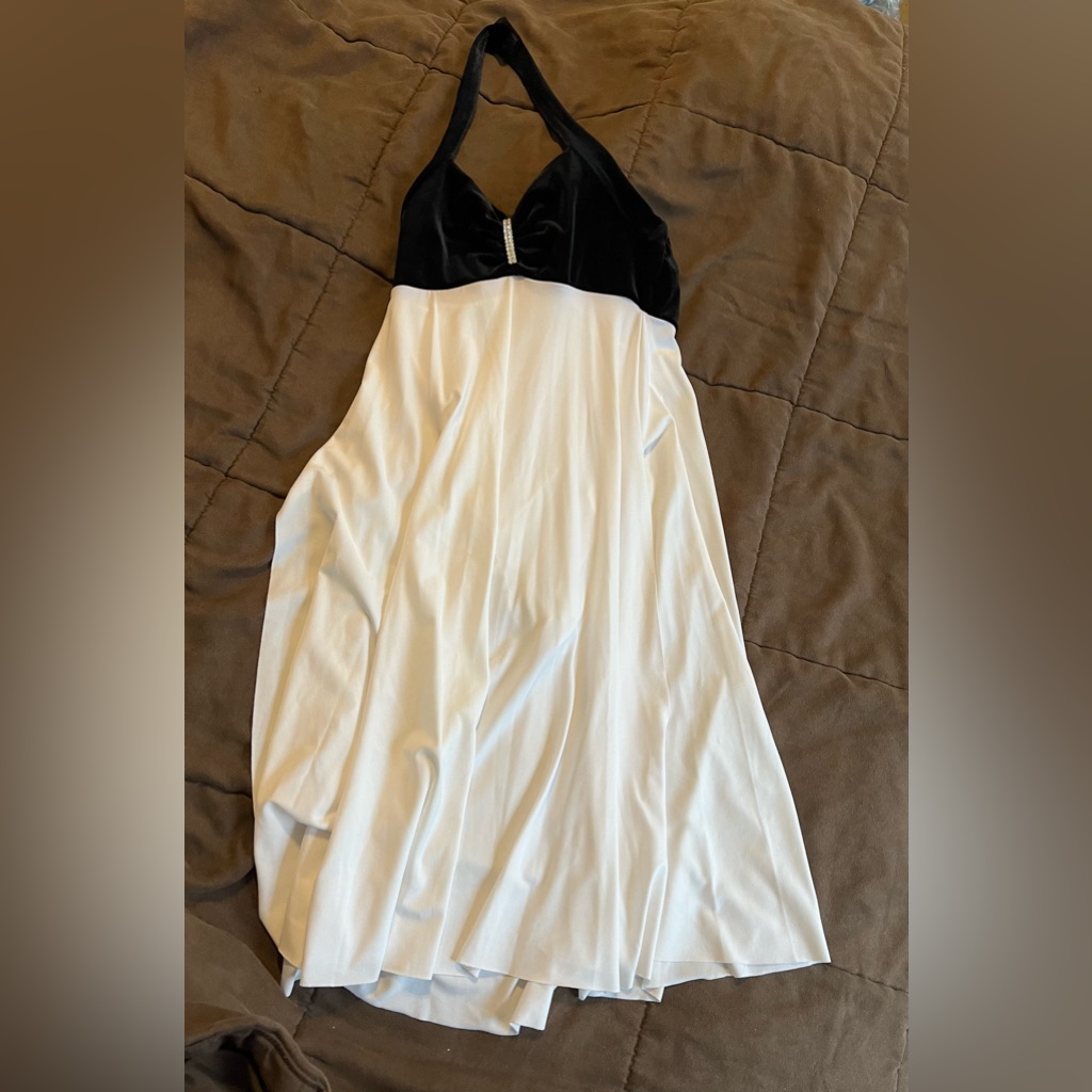 Lyrical Girls Dance Costume White And Black Child Large
